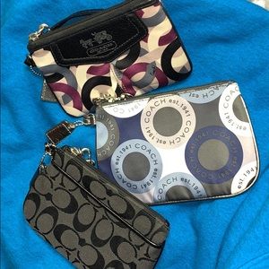 Authentic coach wristlets